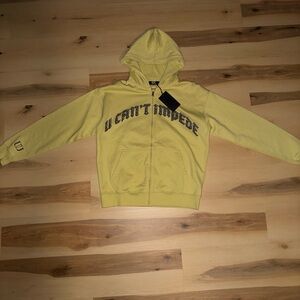 Uuccii Yellow Zip Up Hoodie
